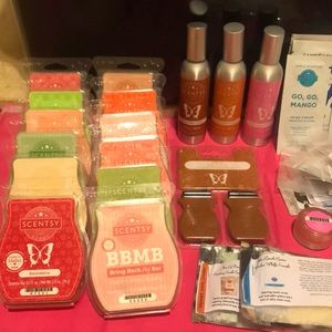 Brand new scentsy bars room sprays car bar clip samples  Over $130 value!